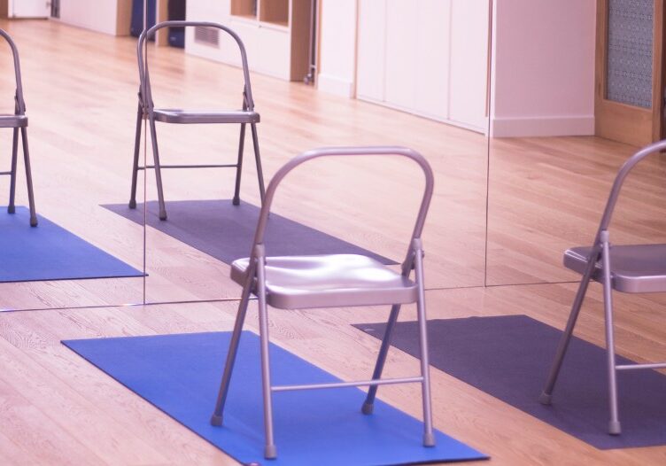Chairs for yoga.